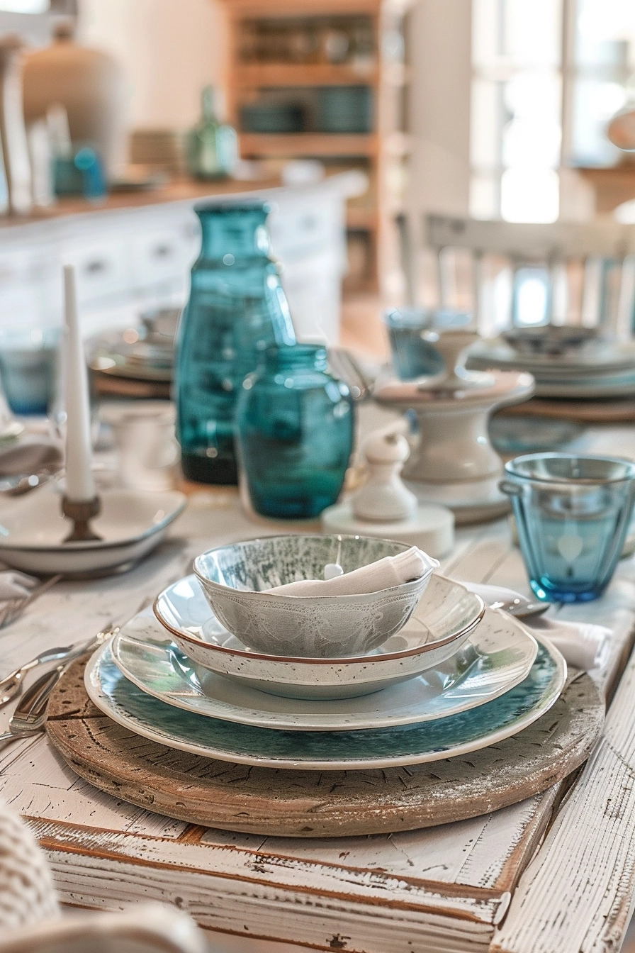 Vintage Dishes and Candles