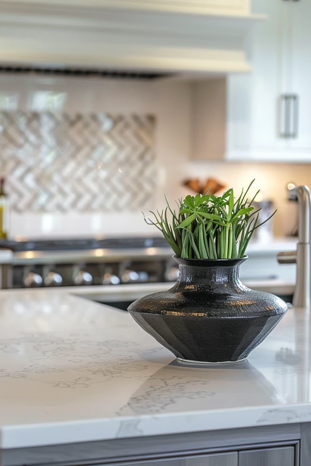 Classic Black Backsplash Kitchen Tile Idea