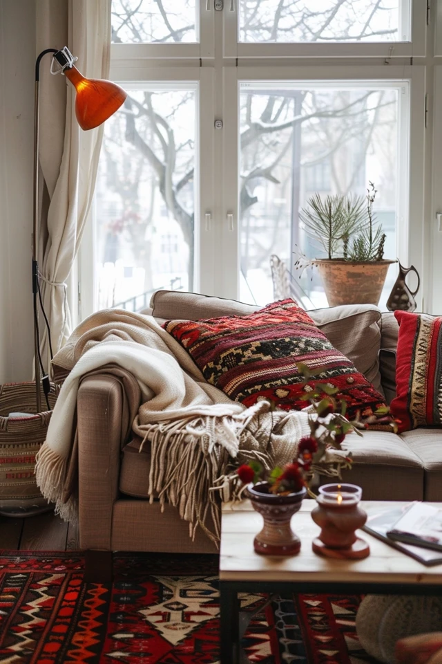 Cozy Brown and Red Living Room Decor Tips