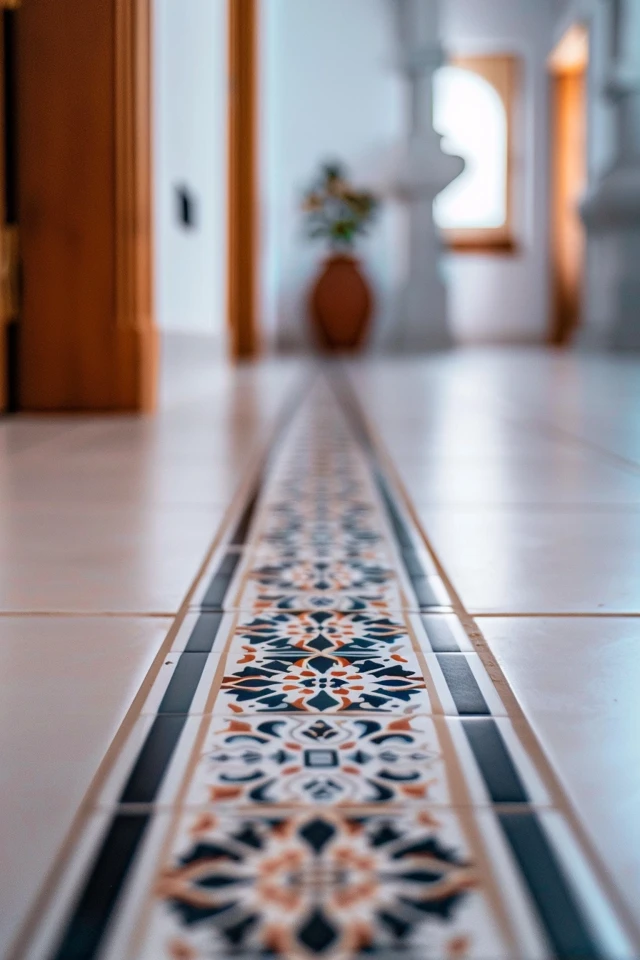 Creative Border Tile Designs for Kitchen and Living Spaces