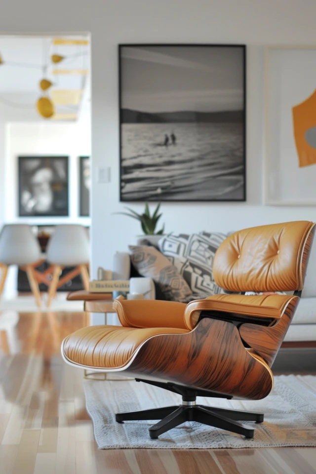 Eames Lounge Chair & Mid Century Modern Living Room Essential Furniture - photo 2