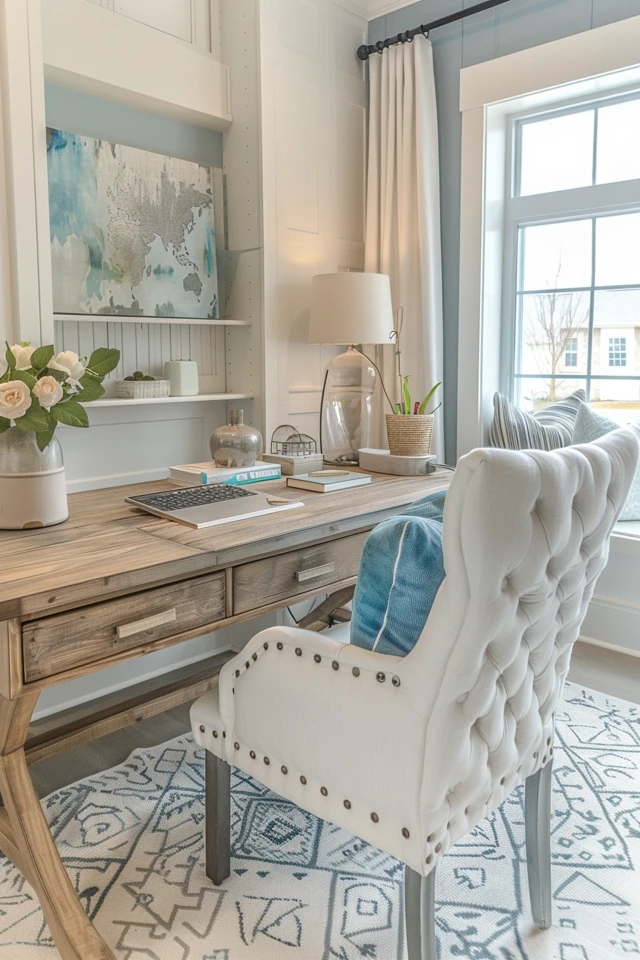 Combining Modern and Farmhouse Styles for a Unique Home Office