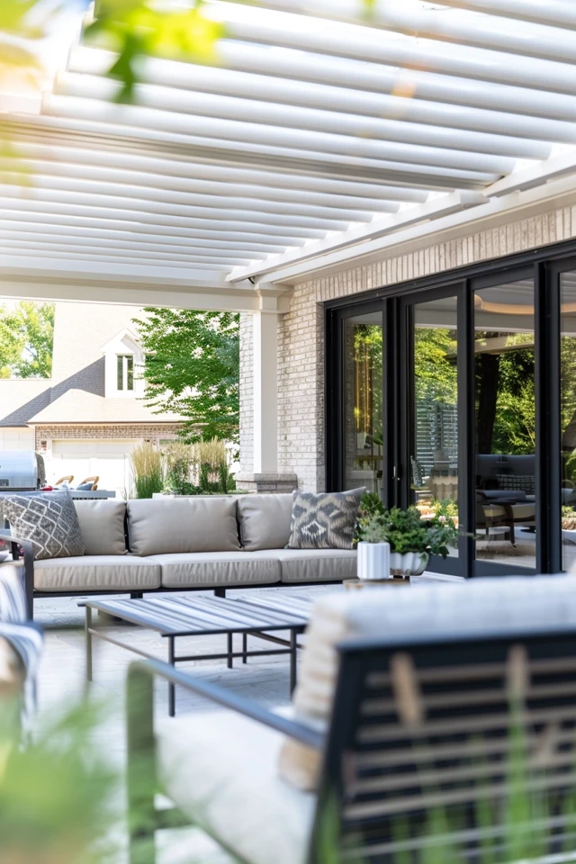 Elevate Your Patio with a Pergola and Gable Roof Combination