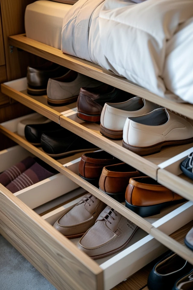 Benefits of Beds with Built-In Shoe Storage