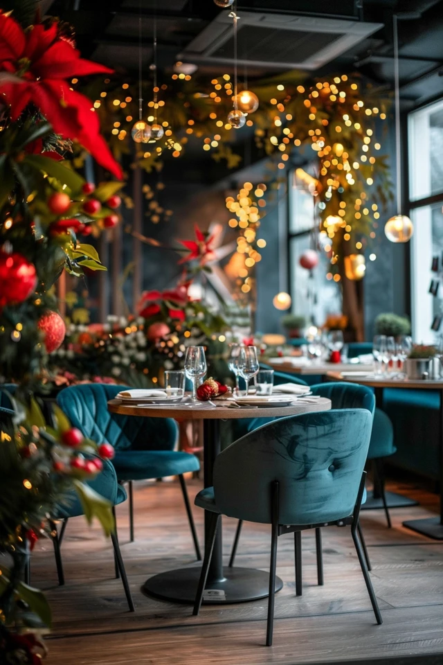 Festive Restaurant Christmas Decoration Ideas