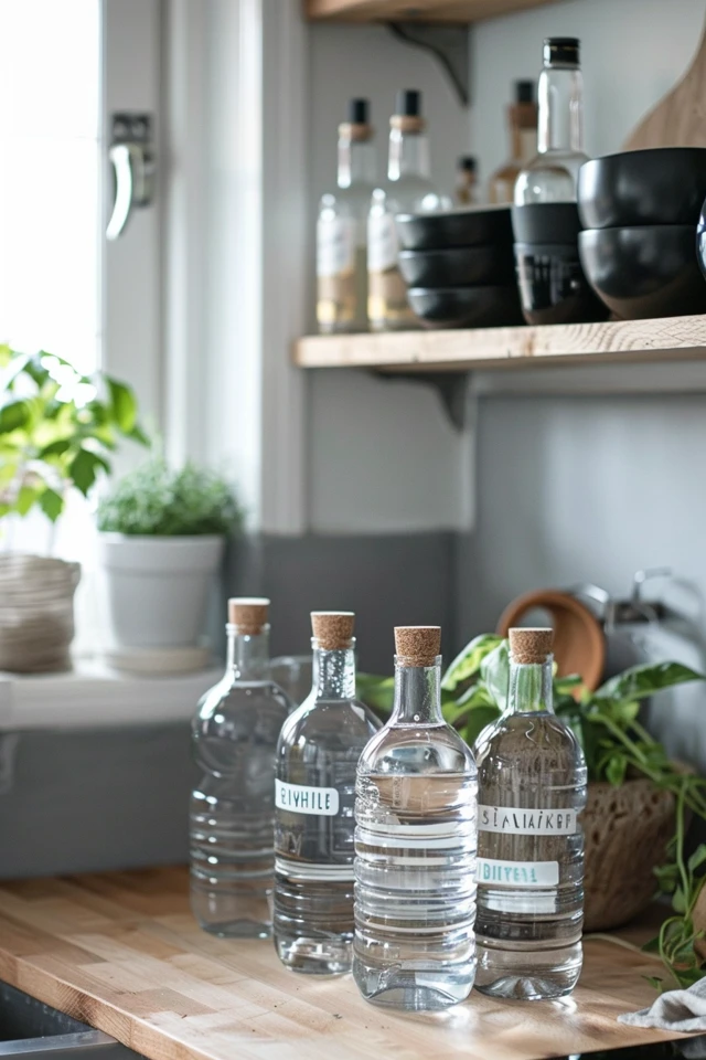Creative Kitchen Water Bottle Storage Hacks