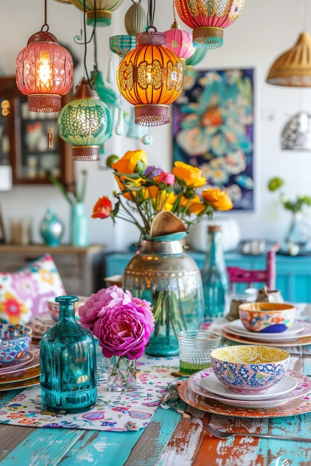 Decorating a Formal Dining Room with Boho-Style Touches