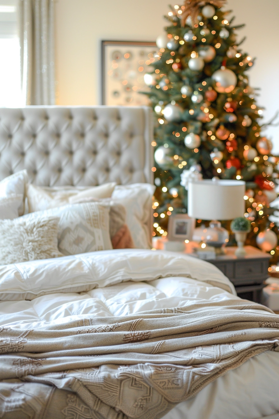 Add Christmas Colors and Festive Bedding