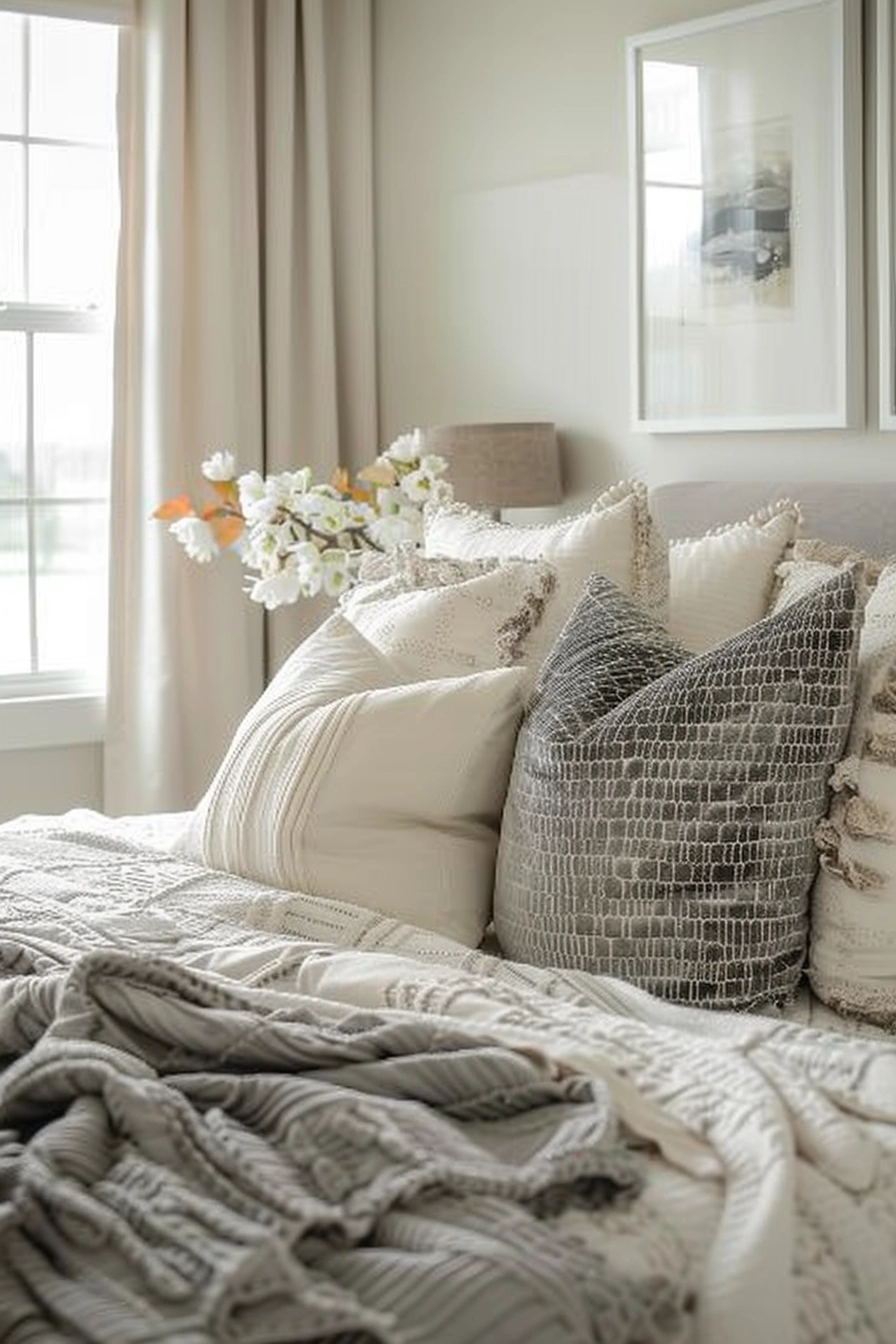 Frame the Bed with Mirrored Nightstands