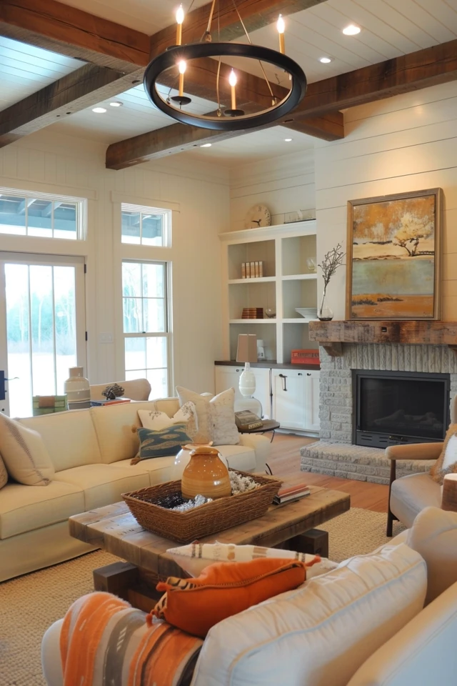 Cozy Rustic Farmhouse Living Room Ideas & Tips - photo 2