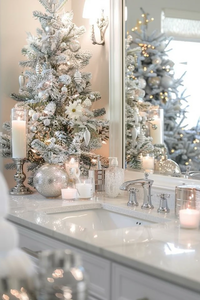 Simple and Affordable Christmas Bathroom Decor Ideas