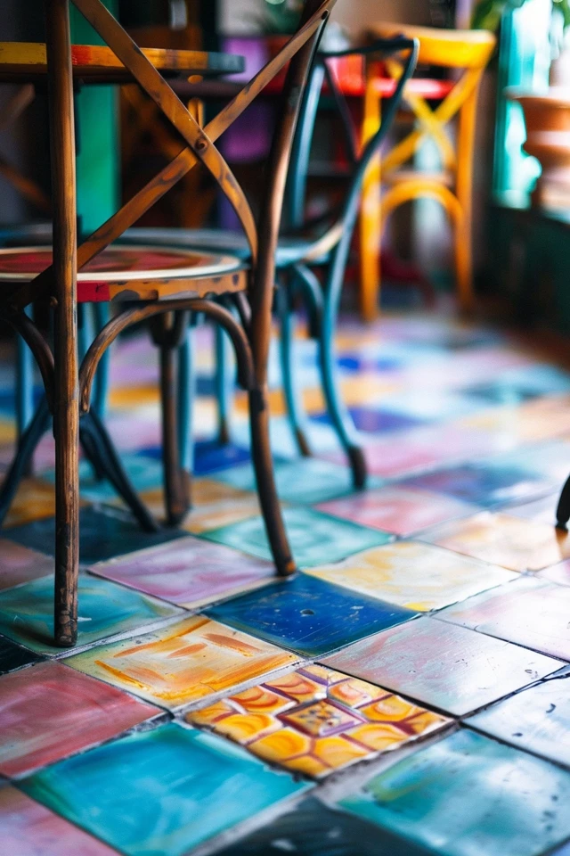How to Paint Ceramic Floor Tiles