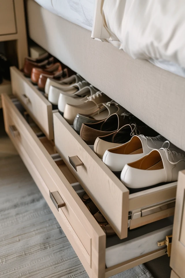 Plastic Underbed Shoe Storage