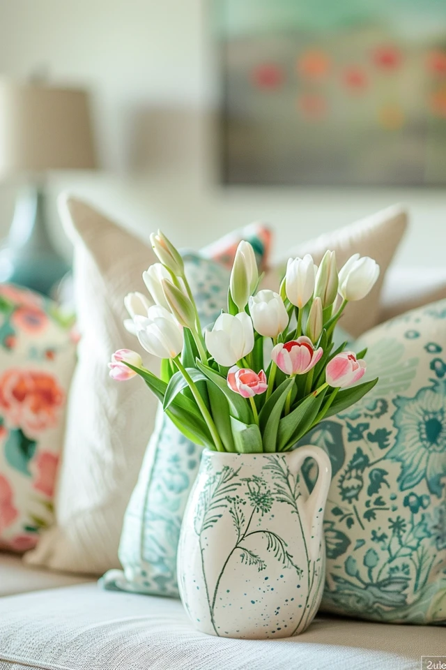 Brighten Up With Lamps and Add Fresh Flowers