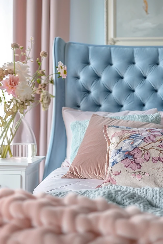 Incorporating Pink and Blue in the Bedroom