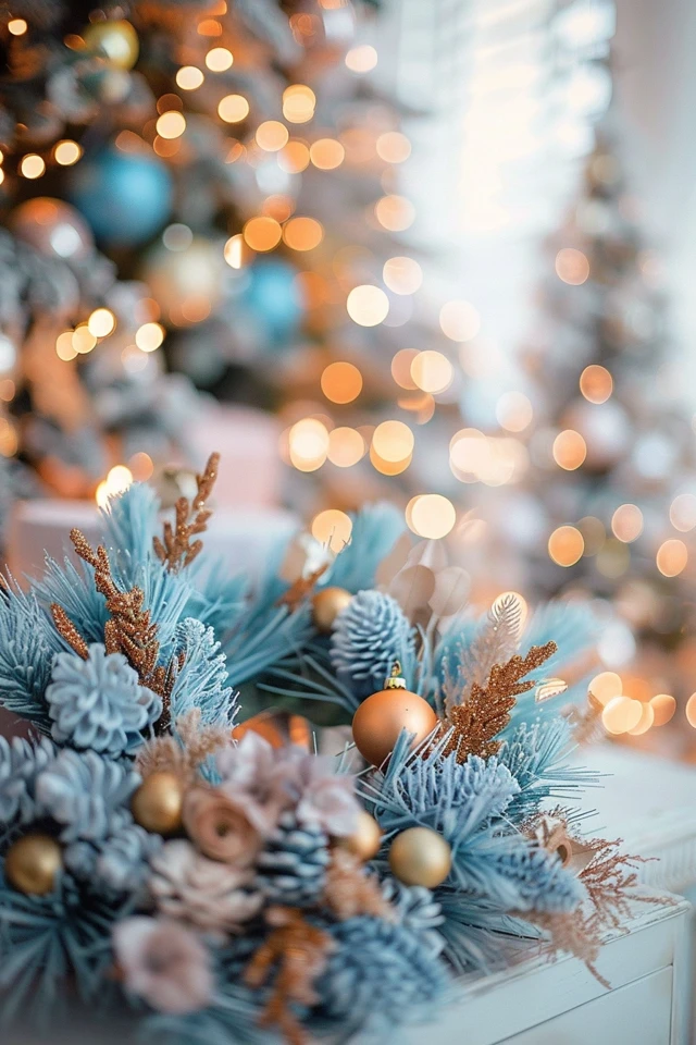 Snow Covered Pine Centerpiece