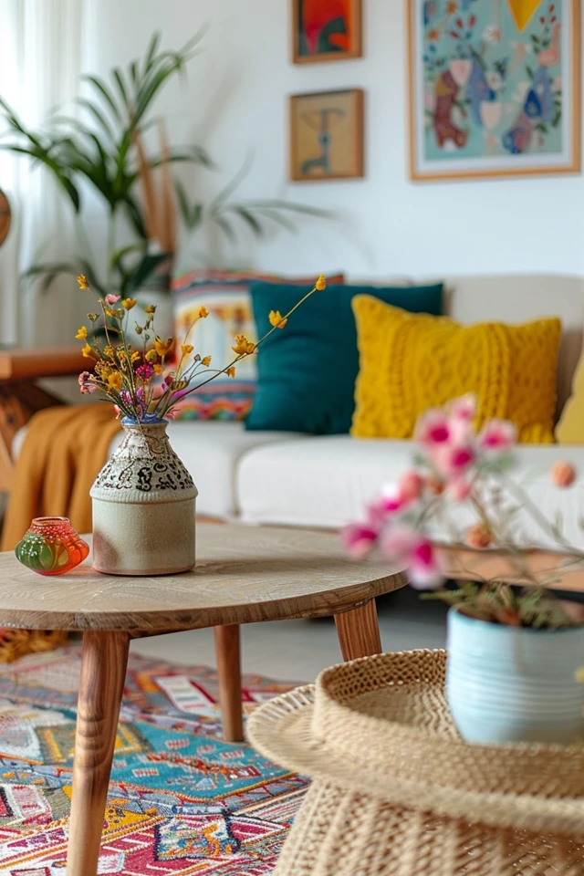 Ideas for a Colorful Boho Living Room