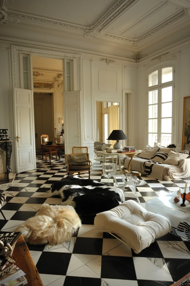 Stylish Options for Black and White Tile Checkered Floors - photo 2