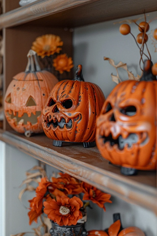 How to Style a Spooky Halloween Bookcase