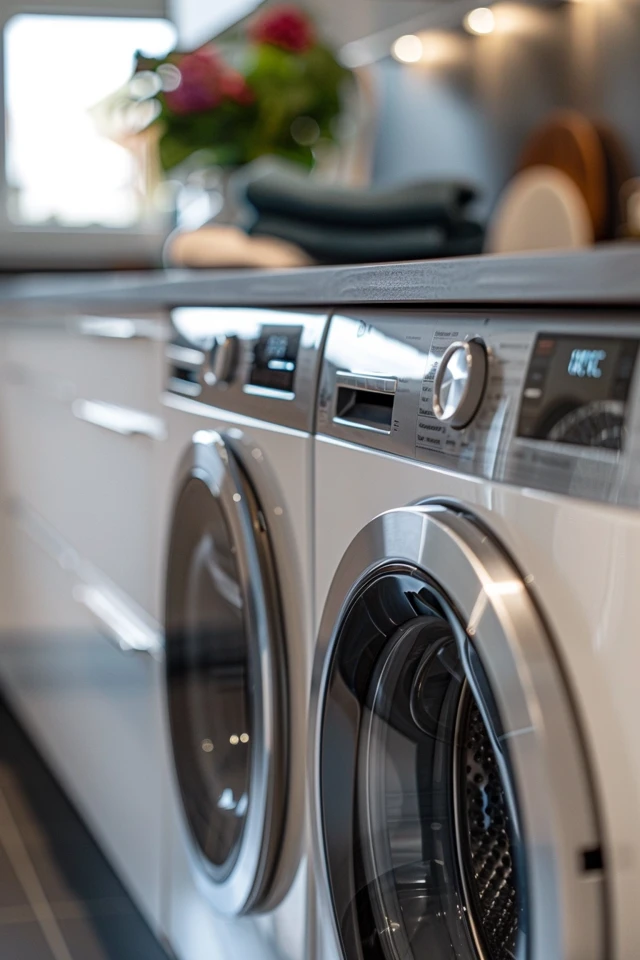 Concealing Washer and Dryer in the Kitchen
