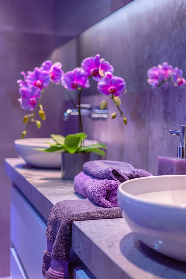 Incorporating Purple into Your Bathroom Design - photo 2