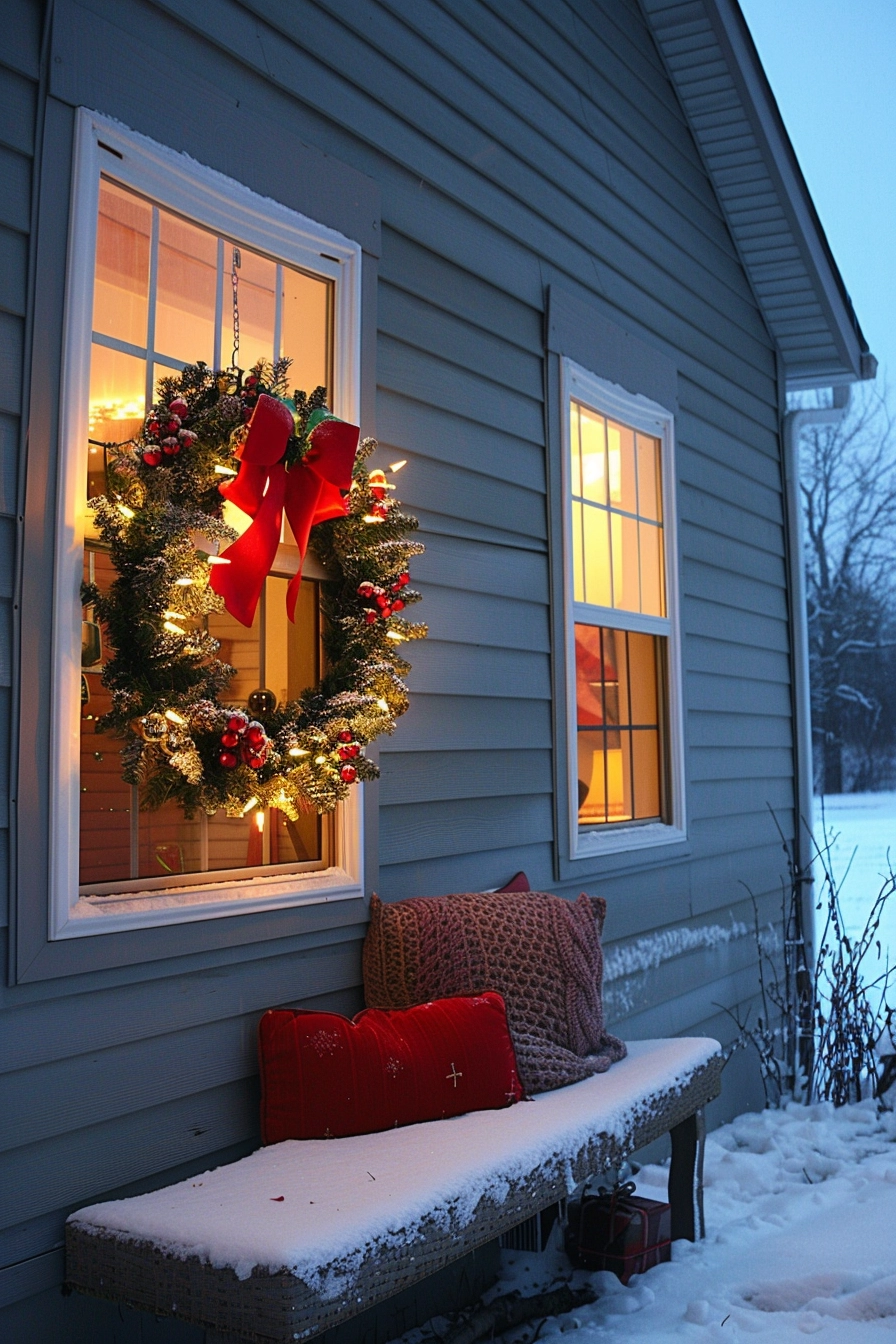 Festive Bows and Ornaments