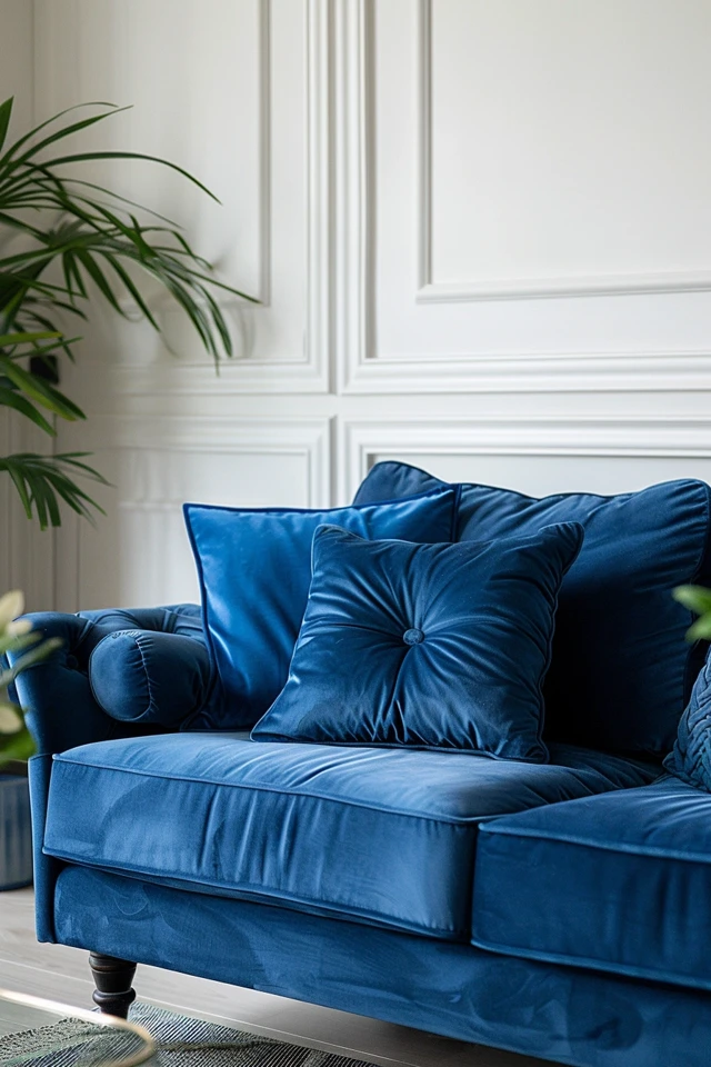 Luxurious Comfort with a Blue Velvet Sofa