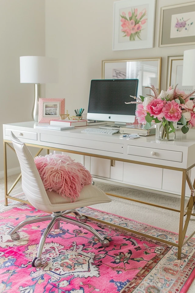 Feminine Home Office Decor Ideas