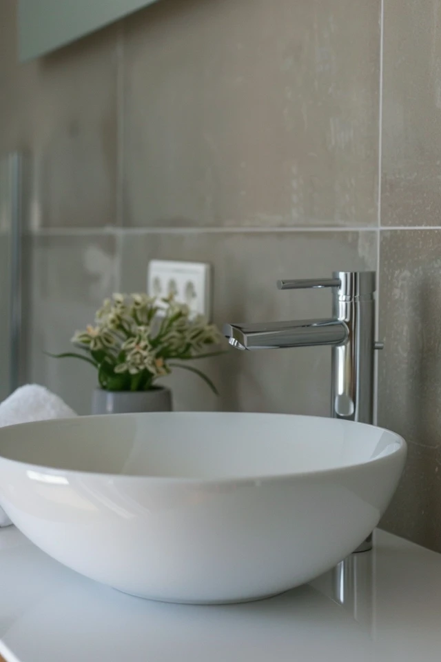 Sleek and Stylish Gray Flat-Panel Vanity