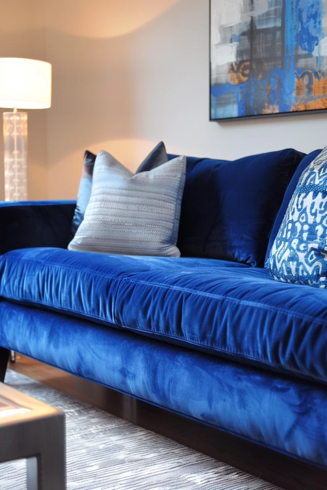 Styling Tips for a Blue Velvet Sofa