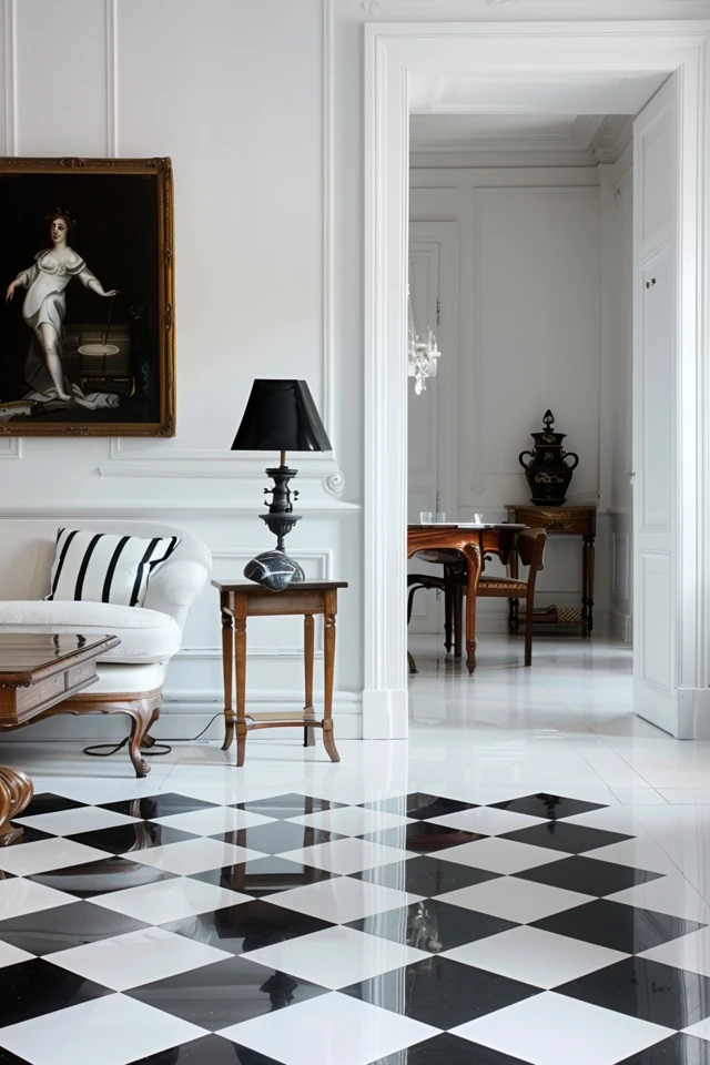 How to Add Beautiful Vintage Charm With a Checkerboard Floor