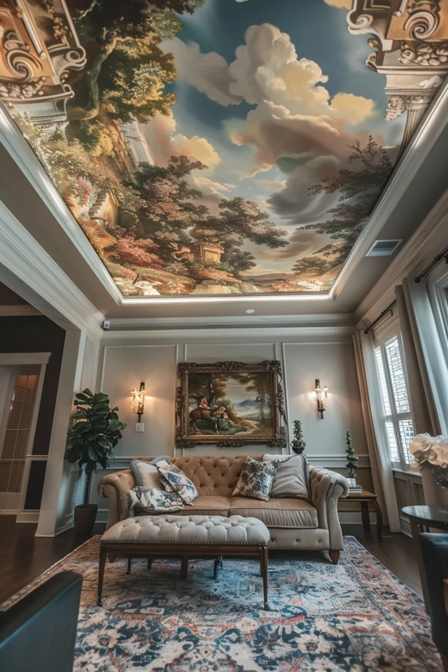 Elevate Spaces with Unique Ceiling Mural Ideas