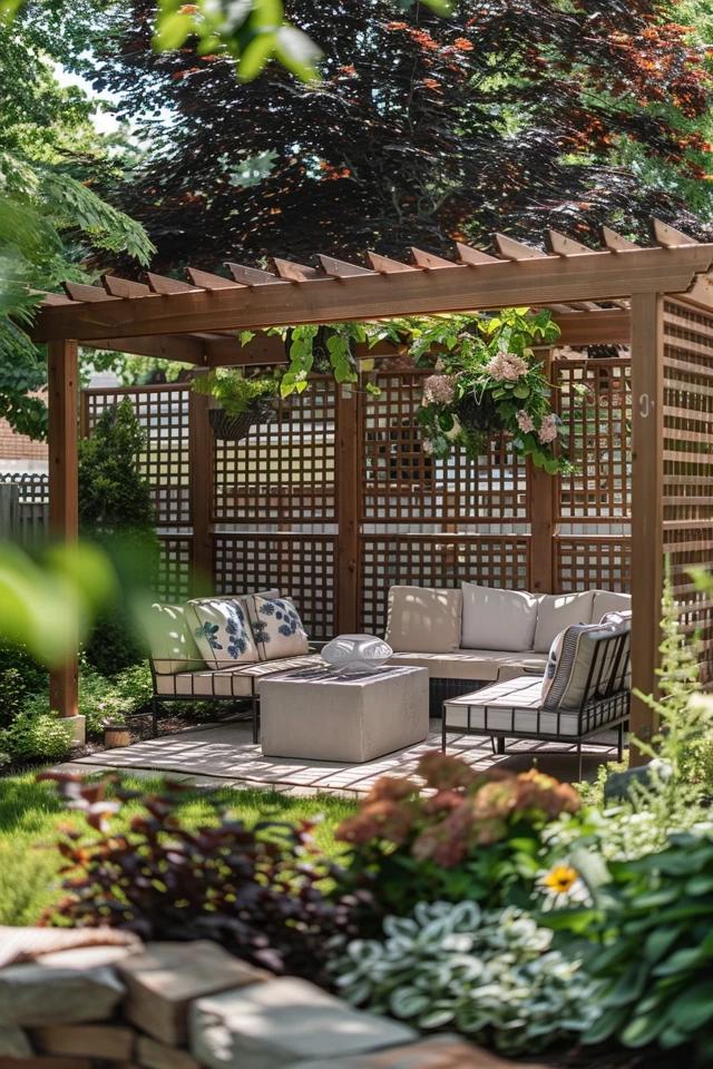 Privacy Solutions: Pergola Screen Panels and Curtains - photo 2