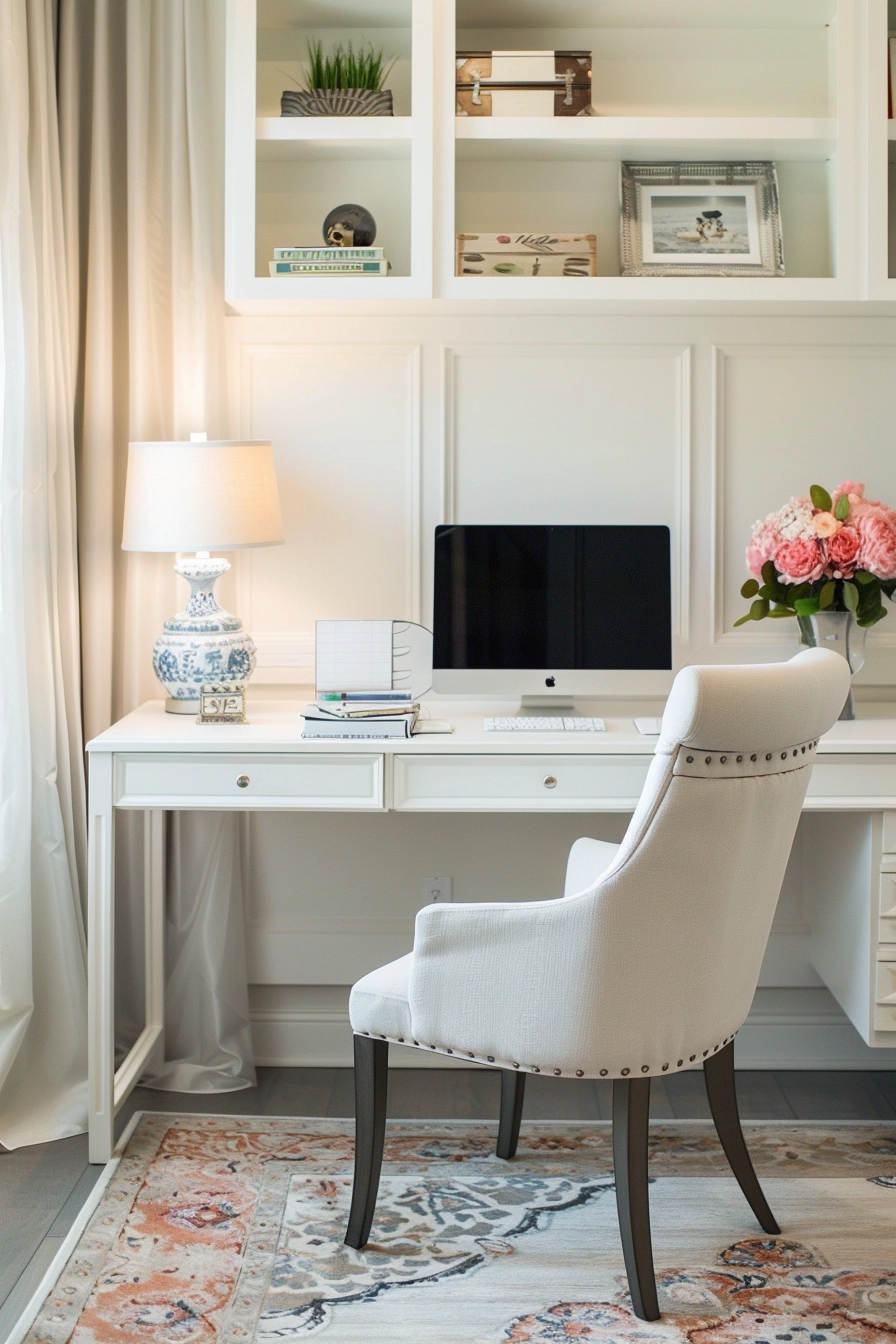 Create a Feminine and Elegant Home Office Design