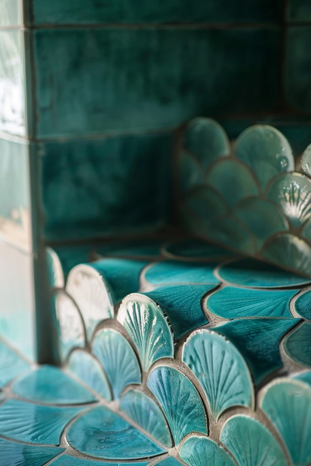 Transform Spaces with Blue Scallop Tiles Now