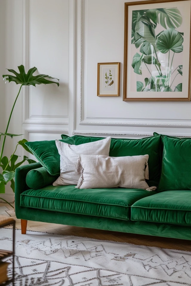 Contemporary Green Sectional Sofa