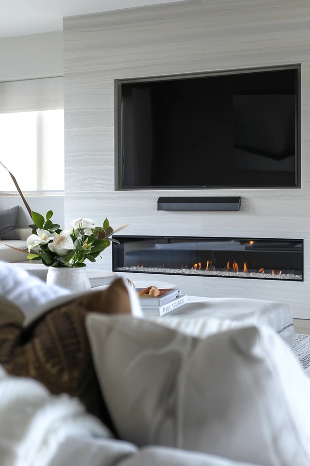 TV – Above Fireplace Ideas for Cable Box Setup