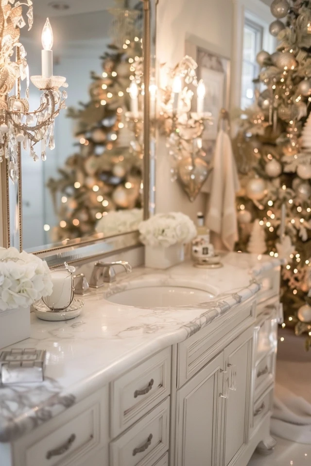 Simple and Affordable Christmas Bathroom Decor Ideas - photo 2