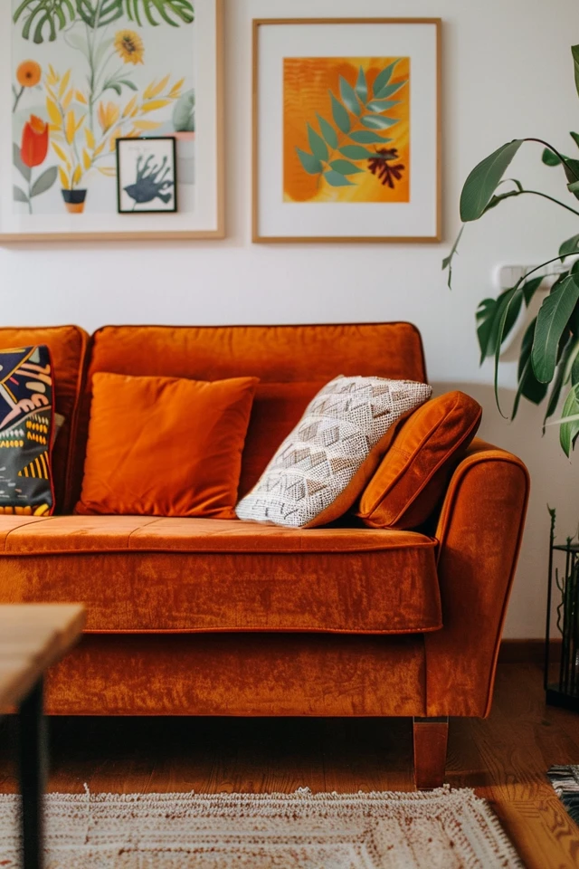 What Colors Go Well with a Burnt Orange Sofa?