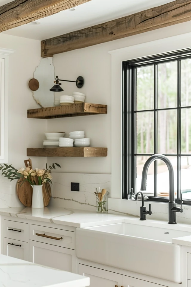 Farmhouse Kitchen Cabinets and Island