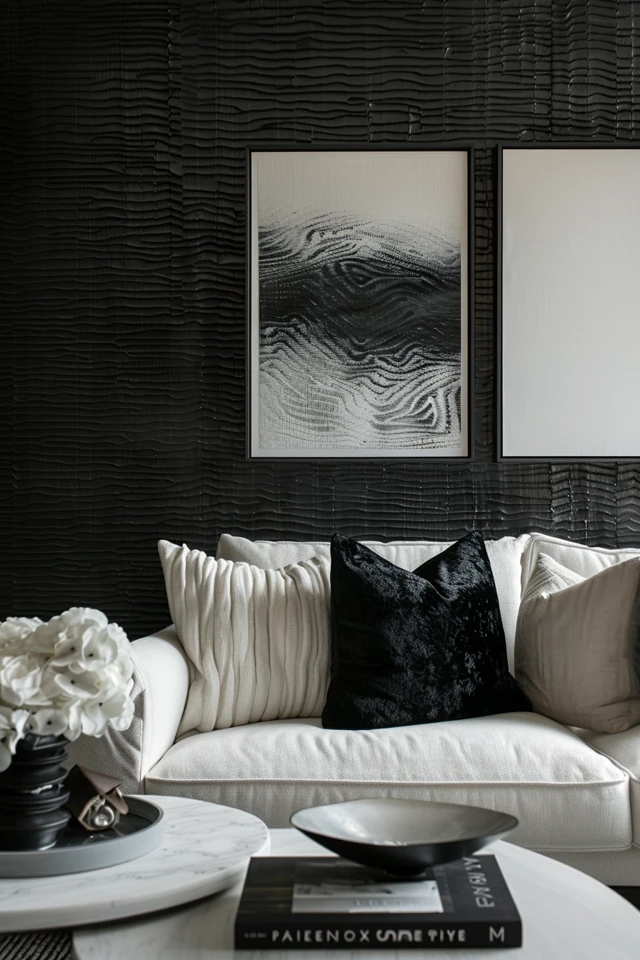 Stylish and Versatile Design Inspirations for Black Textured Walls