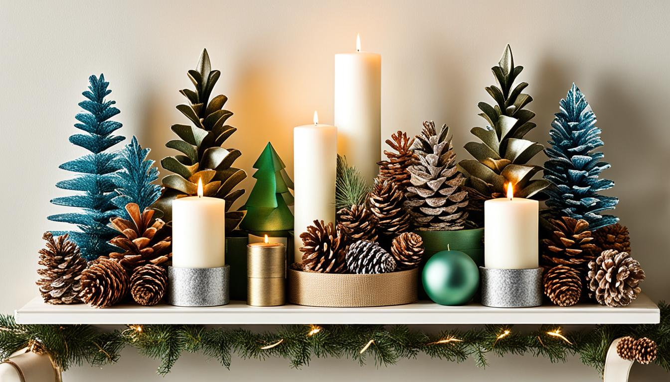 Christmas shelf decor