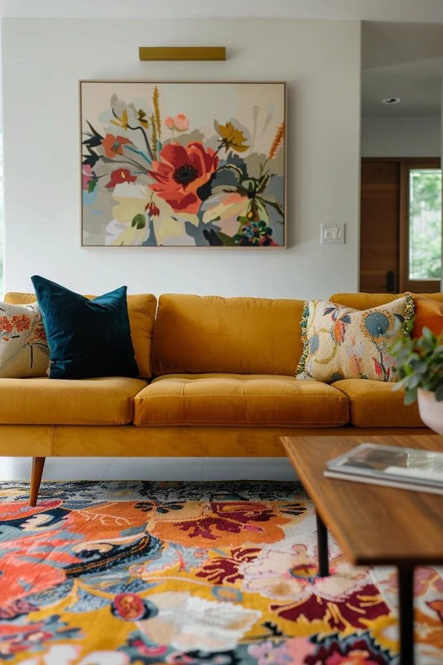 Neutral Mid Century Rug Ideas