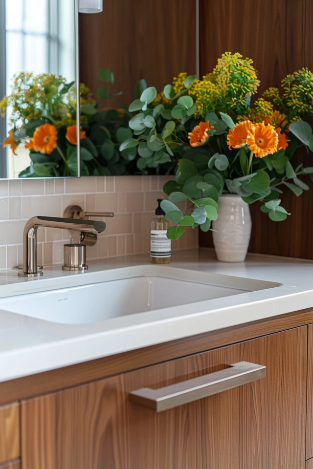 Opt for a Corner Vanity Cabinet