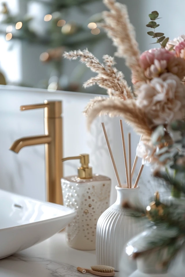 How To Decorate A Small Bathroom For Christmas: Cozy Ideas