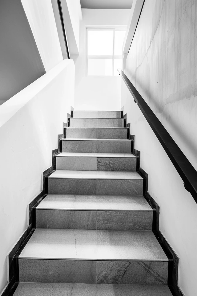 Stylish Stair Runners and Accents for Black and White Staircases
