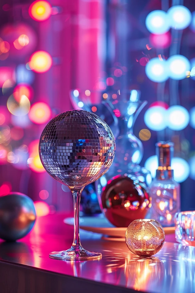 Hanging Disco Ball Ornaments from the Ceiling