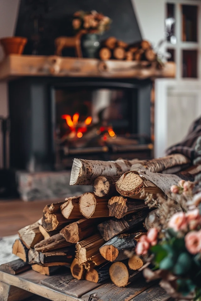 Keep it Discreet with Floating Hearth Firewood Storage