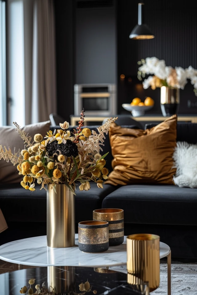 Adding a Touch of Luxury to the Bathroom with Black and Gold