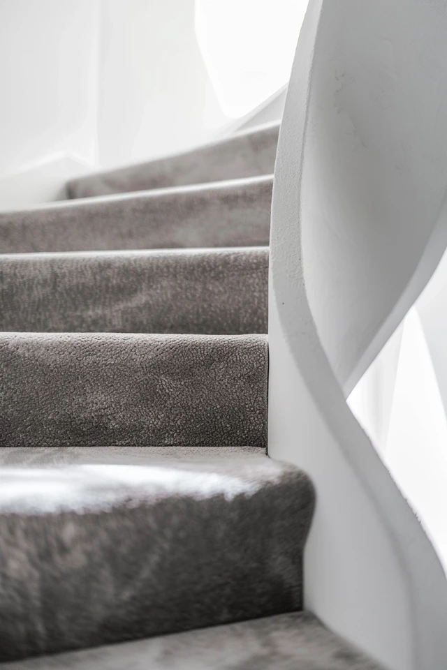Cleaning Carpeted Stairs with a Machine